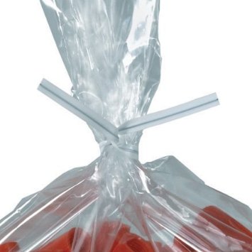 Twist Ties, Plastic, 7" x 3/16", White, 1000/bndl