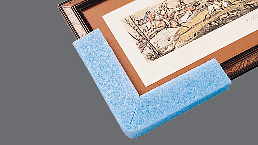 Foam, 2x2x72", L Shape, 1.5-1.7 pcf, Blue, 48/cs