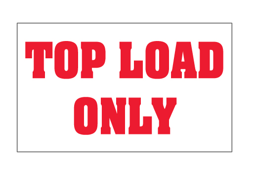 3" x 5" - "Top Load Only" Labels 500/roll