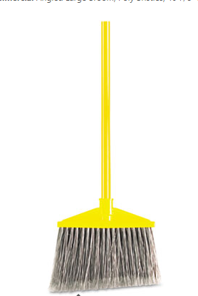 Broom, Rubbermaid, Angeled, Large, Poly Bristles, 46-7/8",